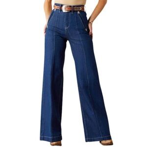 Wide-Leg Denim Jeans